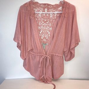 Love By Design Woman Cardigan with Lace